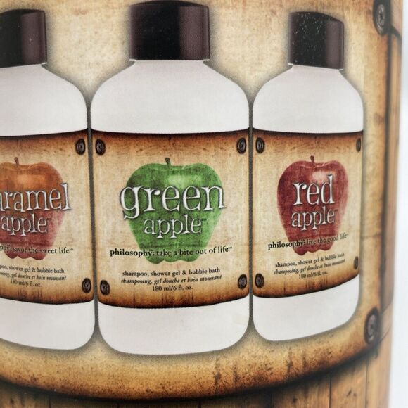 Philosophy Bobbing For Apples Gift Set Shower Gel Shampoo Bubble Bath 3 Bottles - Picture 8 of 13